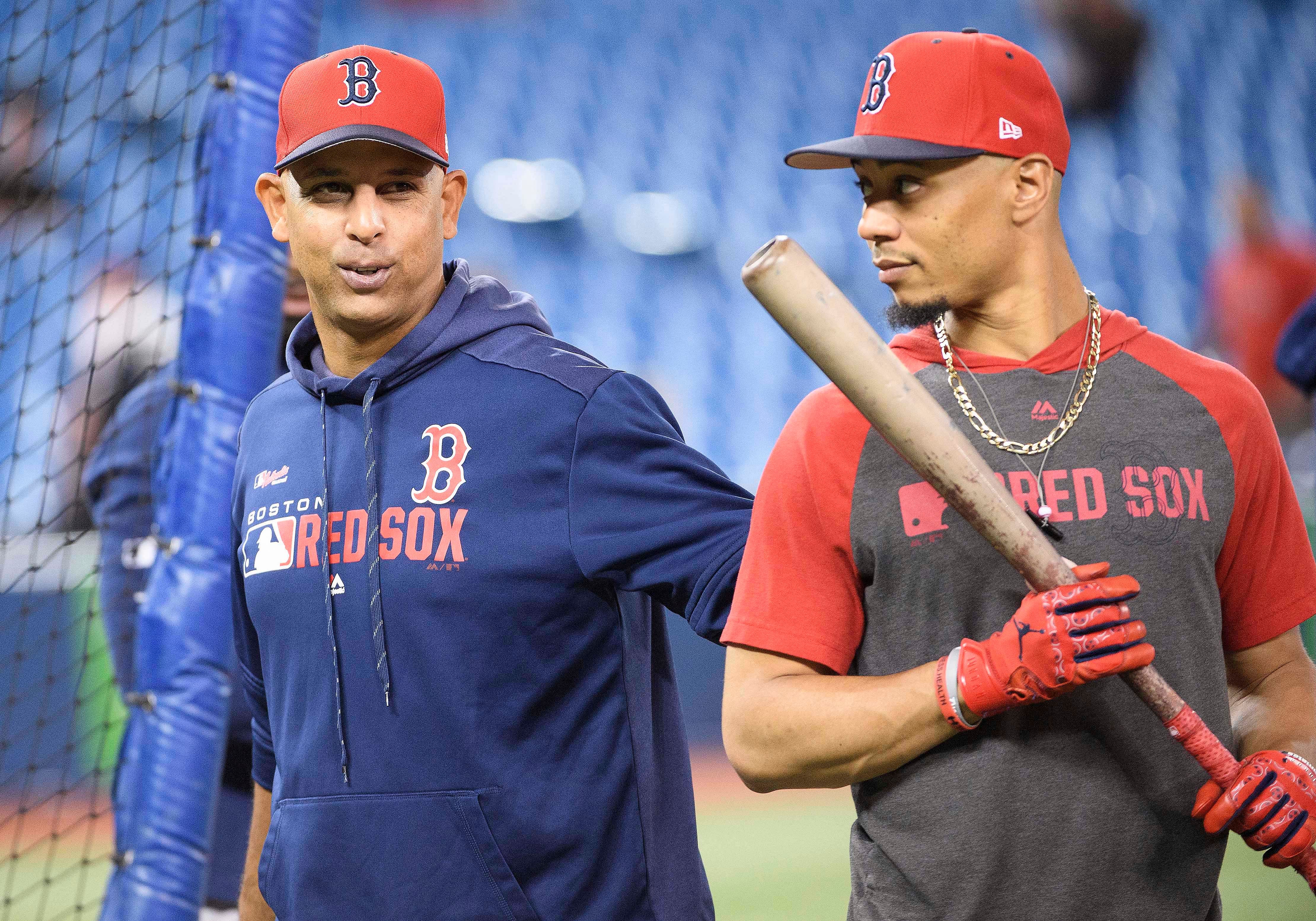 Boston Red Sox - Mookie Betts and Alex Cora (Photo via IMAGN)