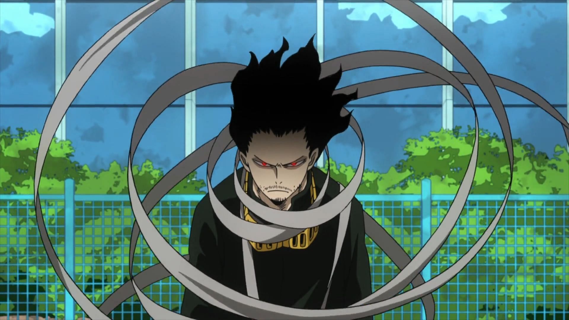 Aizawa using Erasure (Image via Studio Bones)