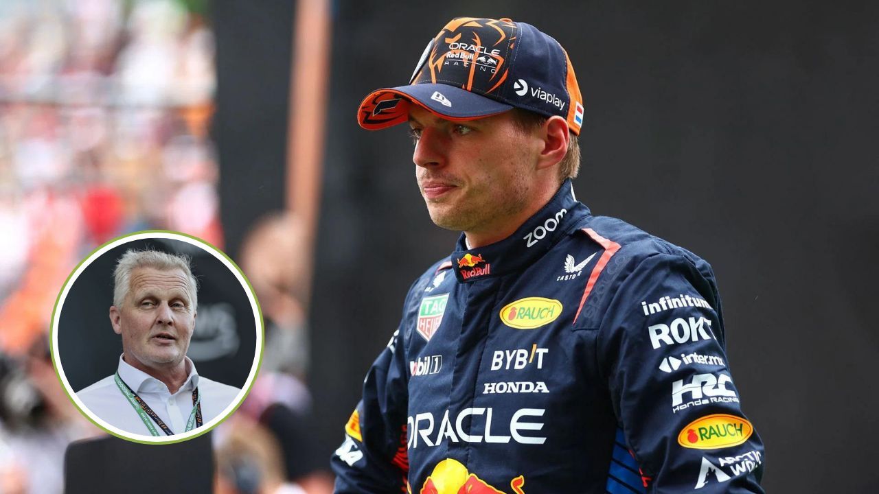 In Picture: Max Verstappen (foreground), and Johnny Herbert (circle). Credit: Getty Images.