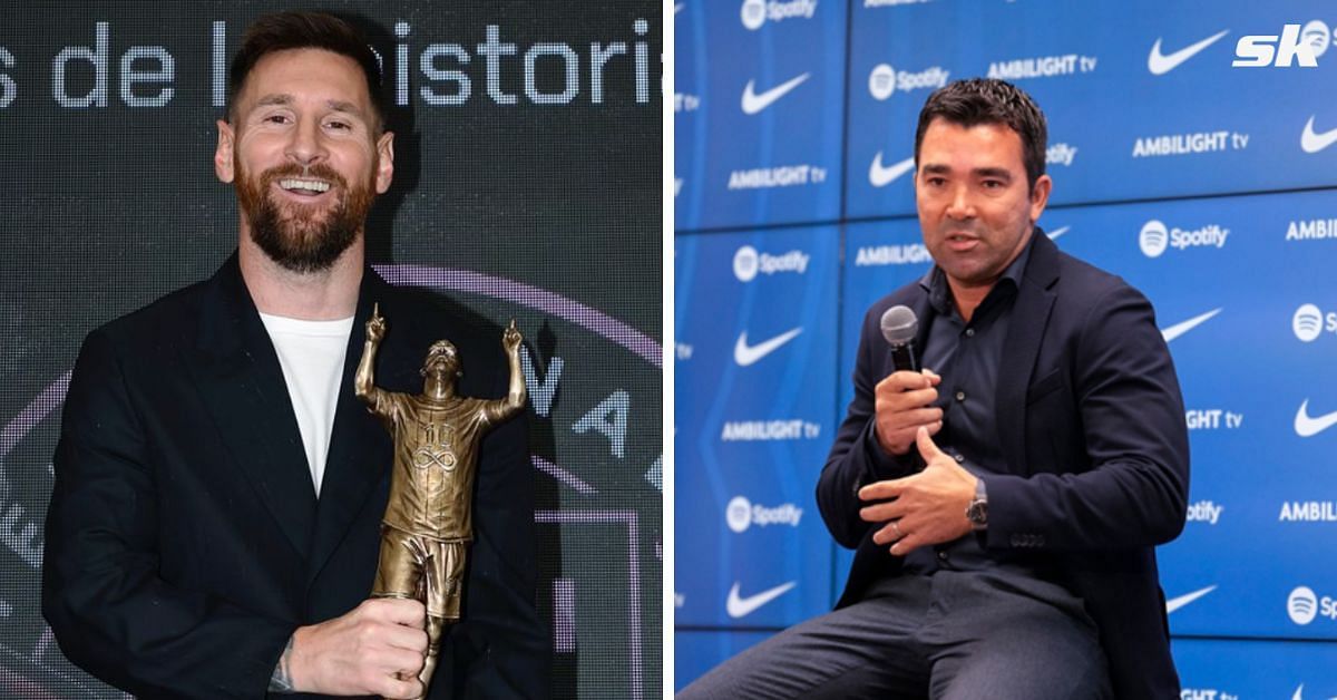 Lionel Messi and Deco (Image via Getty and Instagram/@leomessi)