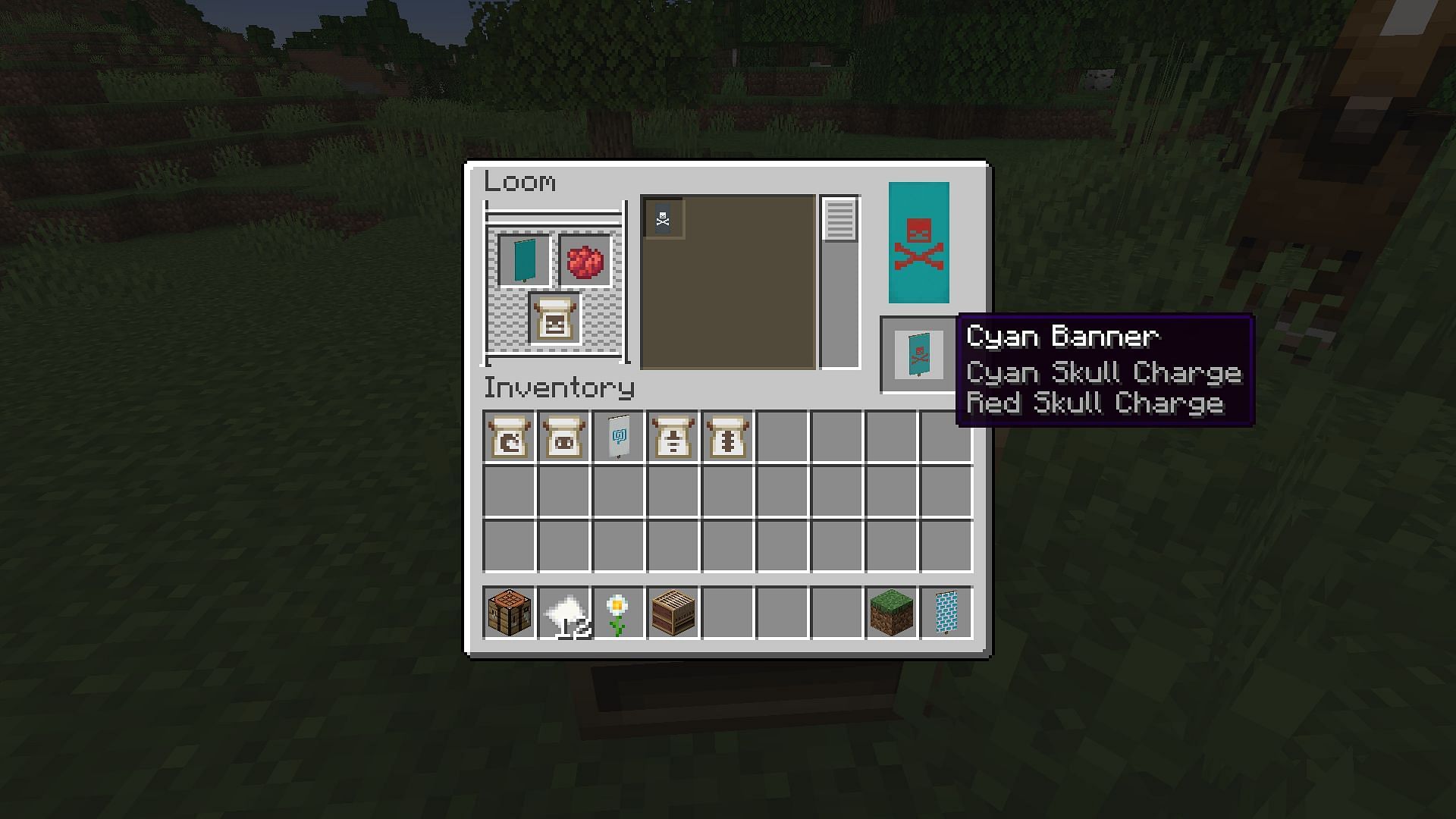 Customize the banner patterns in Minecraft with dyes. (Image via Mojang Studios)