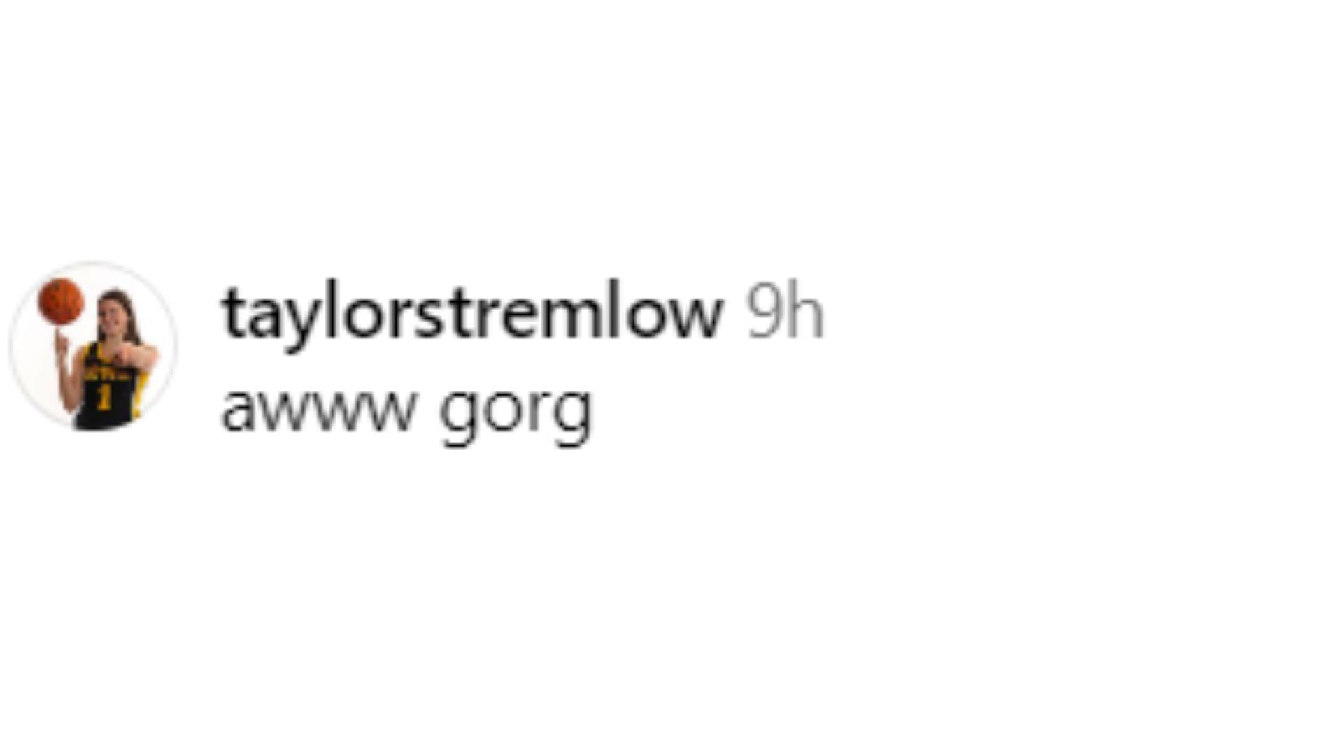 Taylor Stremlow&#039;s reaction (Image Source: @jadagyamfi/Instagram)