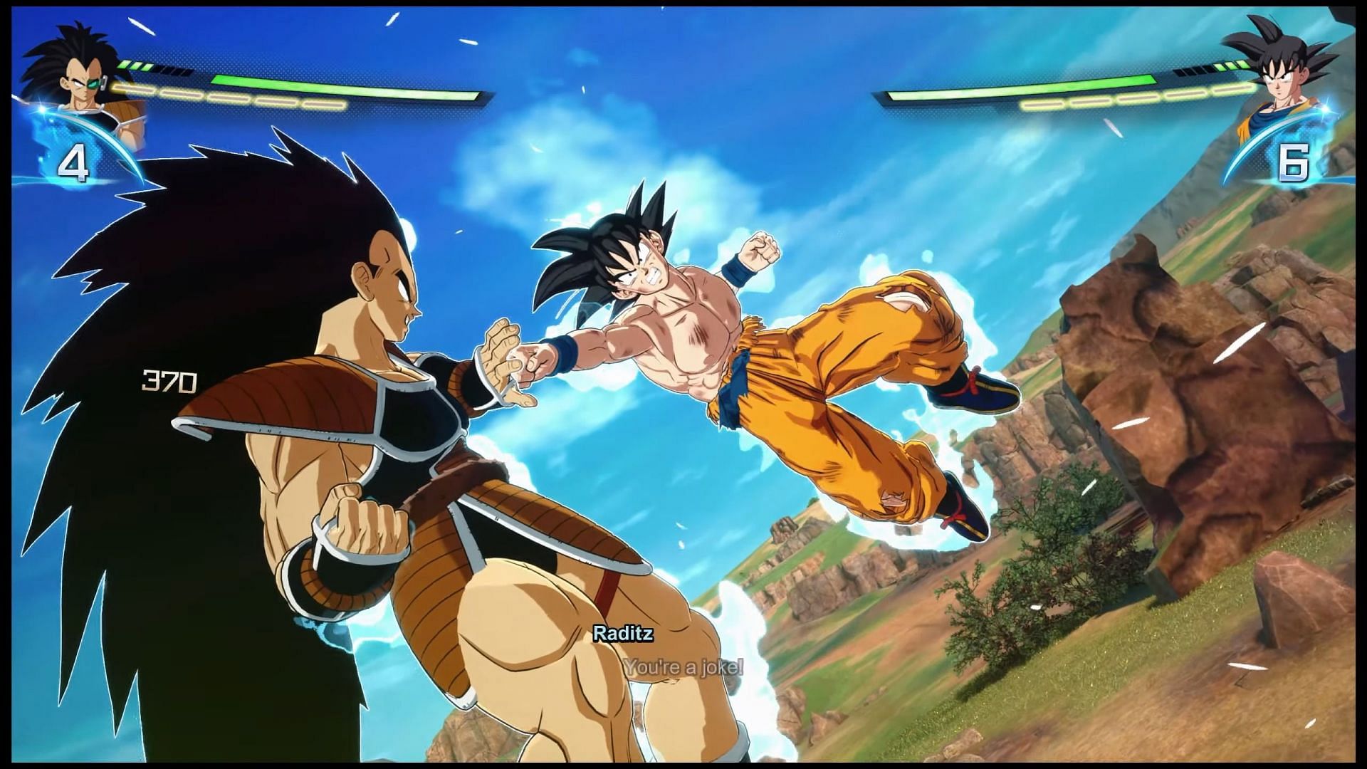 Alternate path for Raditz fight (Image via Bandai Namco)