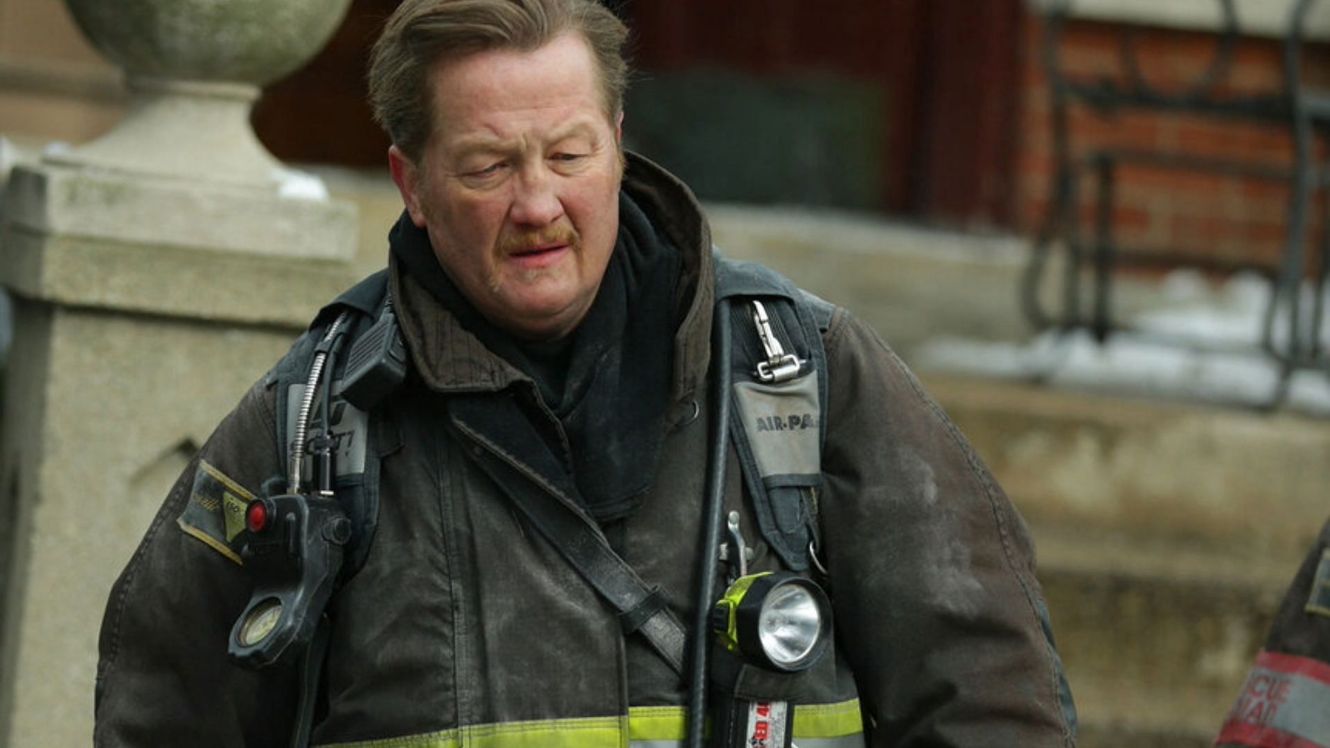 Christian Stolte as Mouch on Chicago Fire (Image via NBC/Elizabeth Morris)