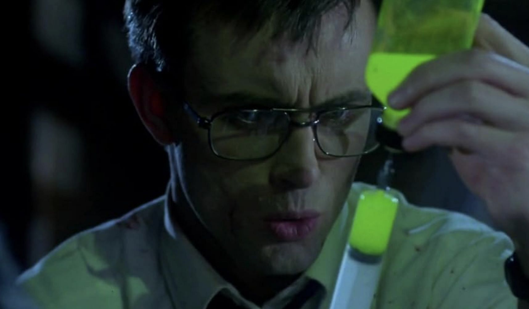 Jeffrey Combs in Re-Animator (Image via Empire Pictures)