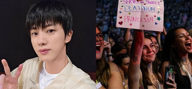 "You'll go to Mars and find a Seokjin stan" — Fans hilariously react as BTS' Jin makes a surprise appearance on Sabrina Carpenter's Instagram post