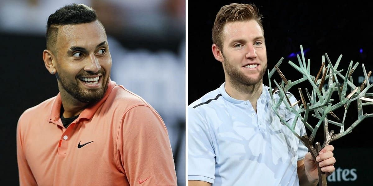 Nick Kyrgios (L) fondly recalls Jack Sock