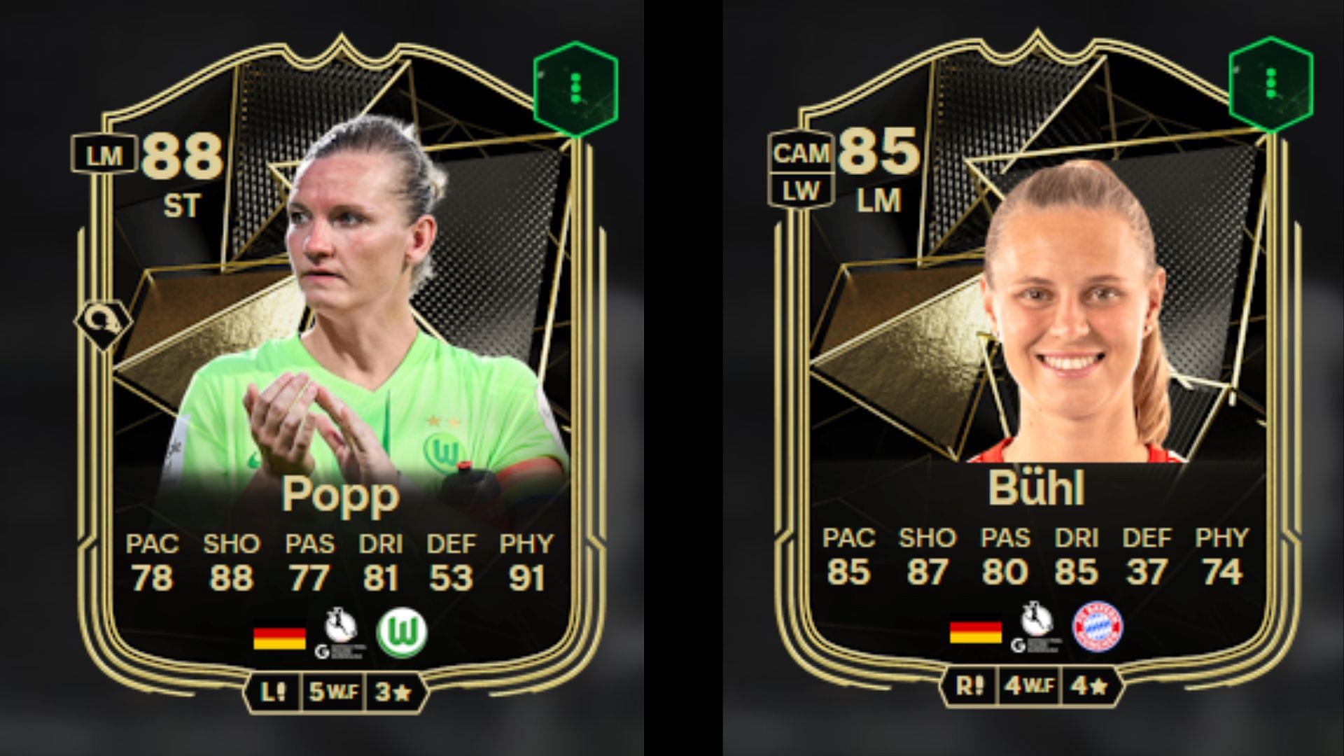 Popp and Buhl TOTW cards (Images via FUTWIZ || EA Sports)