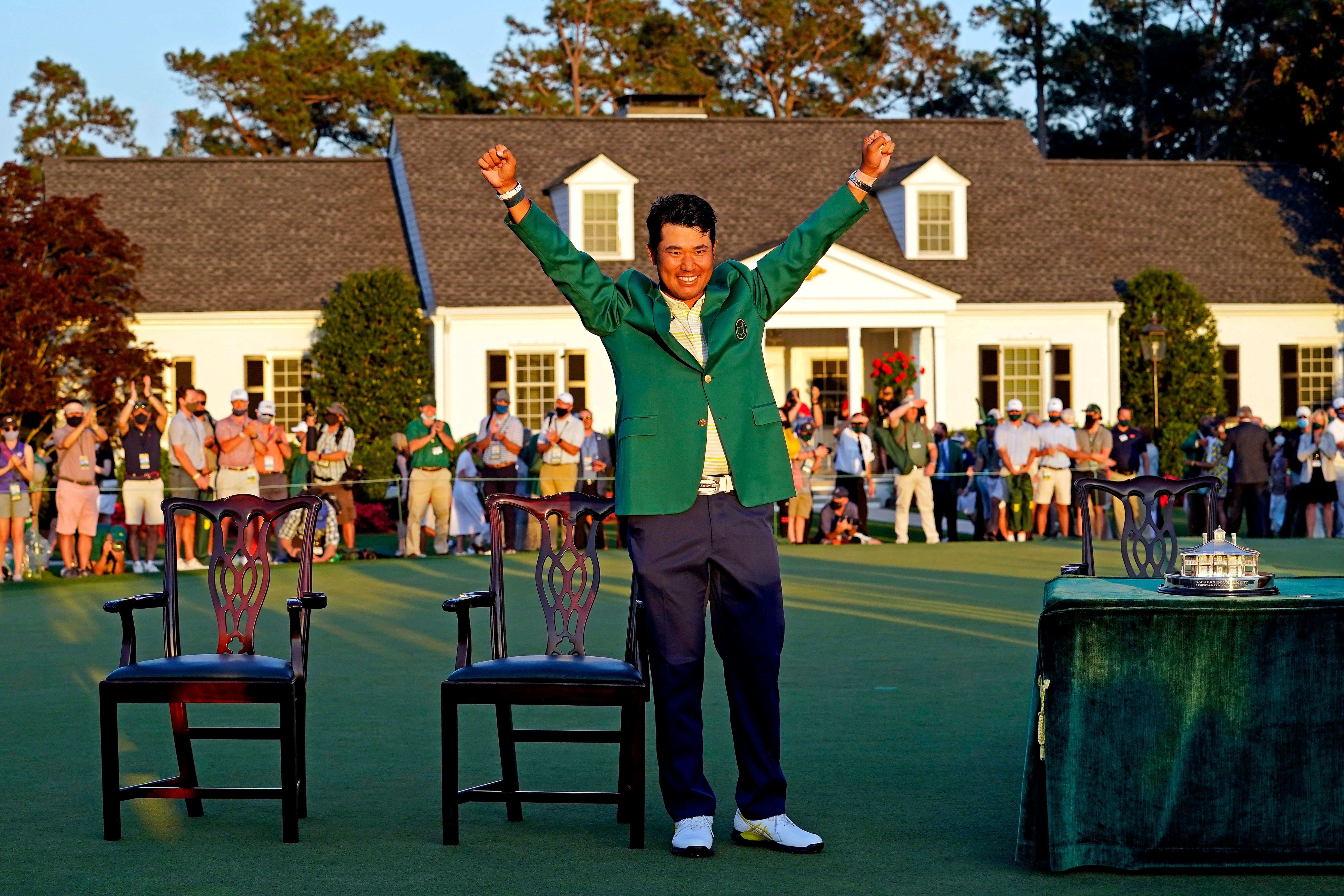 Hideki Matsuyama at the 2021 Masters Tournament (Source: Imagn)