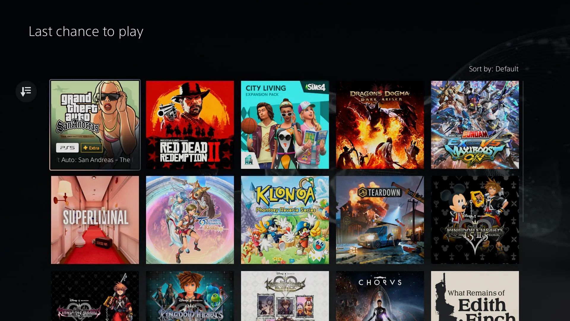 A screenshot of the PS Plus games catalog (Image via Sony PlayStation)