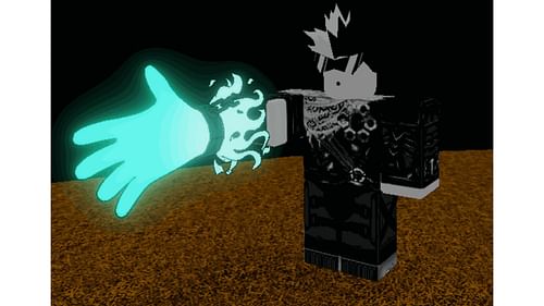 Poltergeist Glove, when equipped (Image via Roblox)