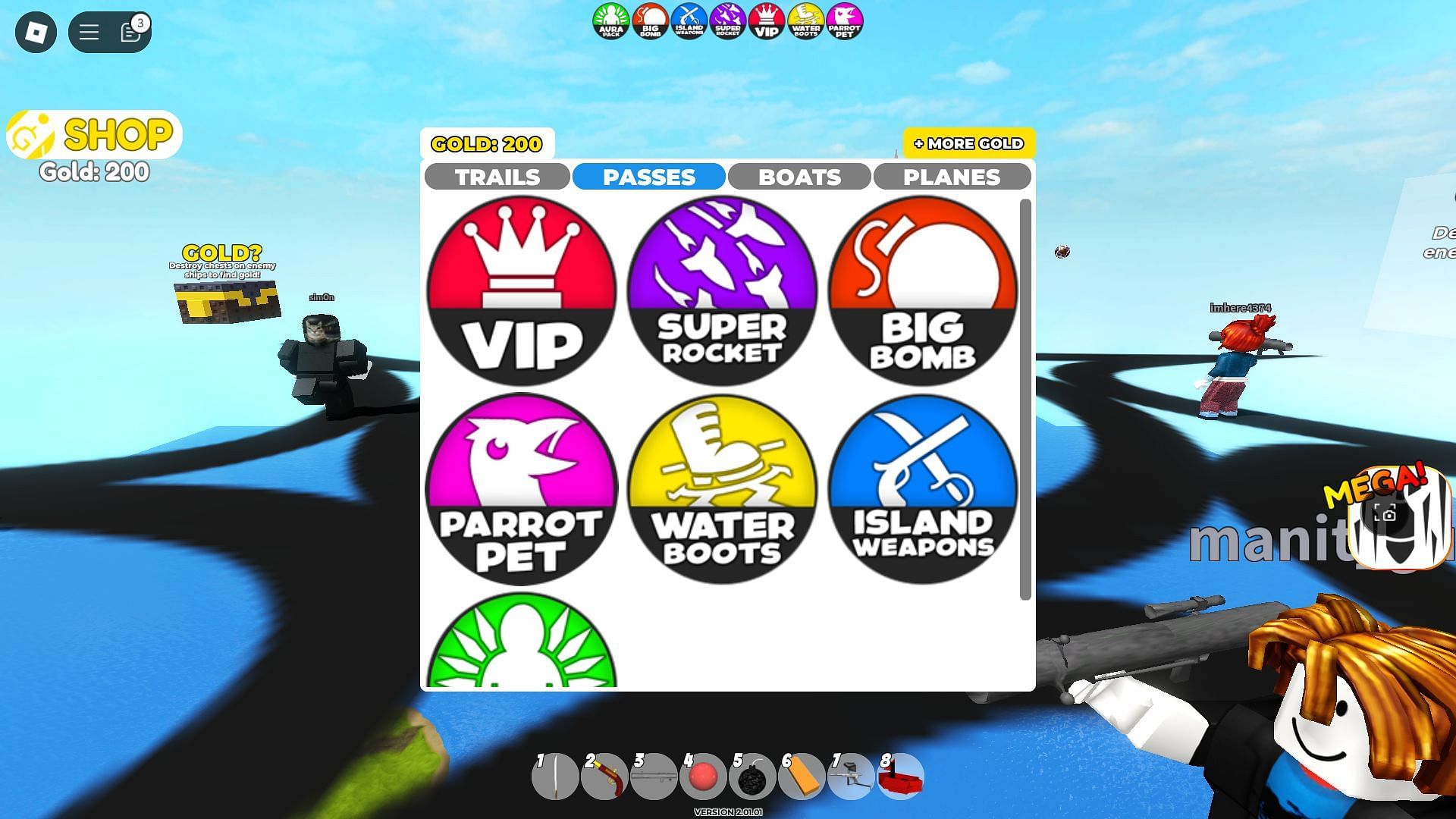 In-game shop (Image via Roblox)