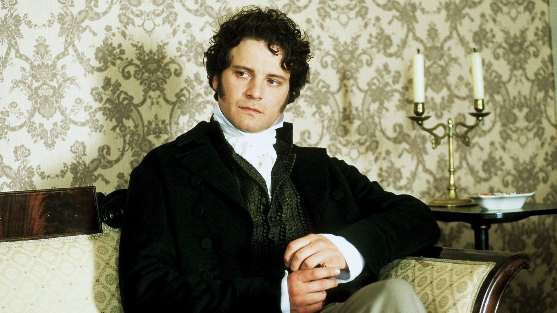 Colin Firth as Darcy in the BBC adaptation (Image via BBC iPlayer)