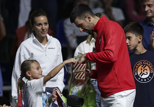 Novak Djokovic pictured with wife Jelena & daughter Tara [Image Source: Getty]