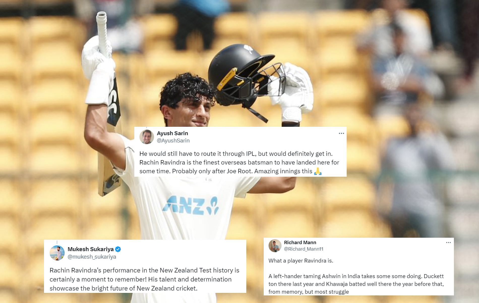 [Credit: @mukesh_sukariya, @Richard_Mann11, @AyushSarin, @BLACKCAPS X handle]