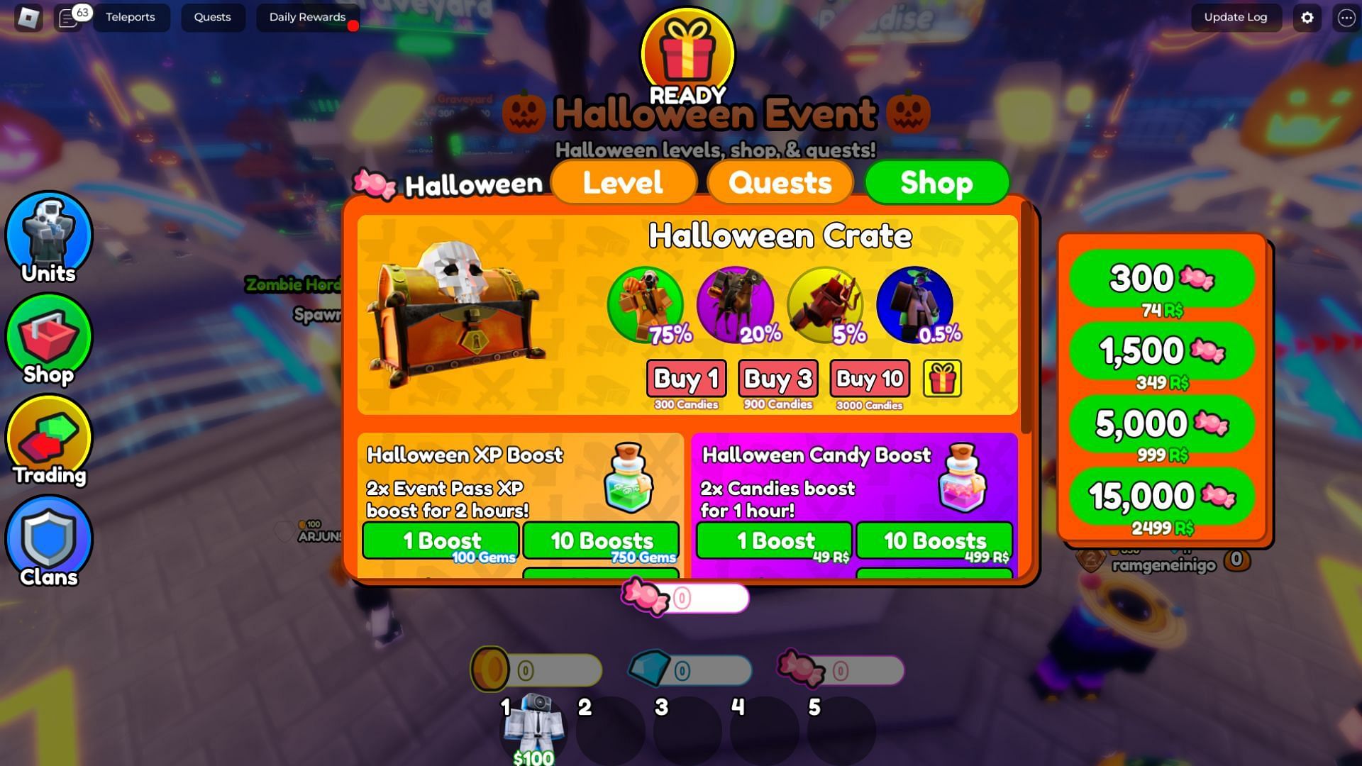 New Halloween items in Toilet Tower Defense (Image via Roblox) There are various new units in the game (Image via Roblox)