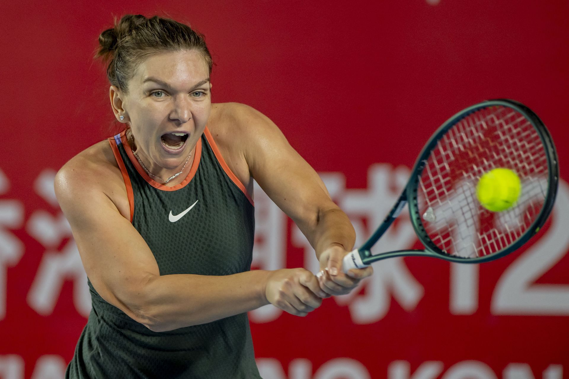 Simona Halep at the 2024 Hong Kong 125 Open. Image: Getty