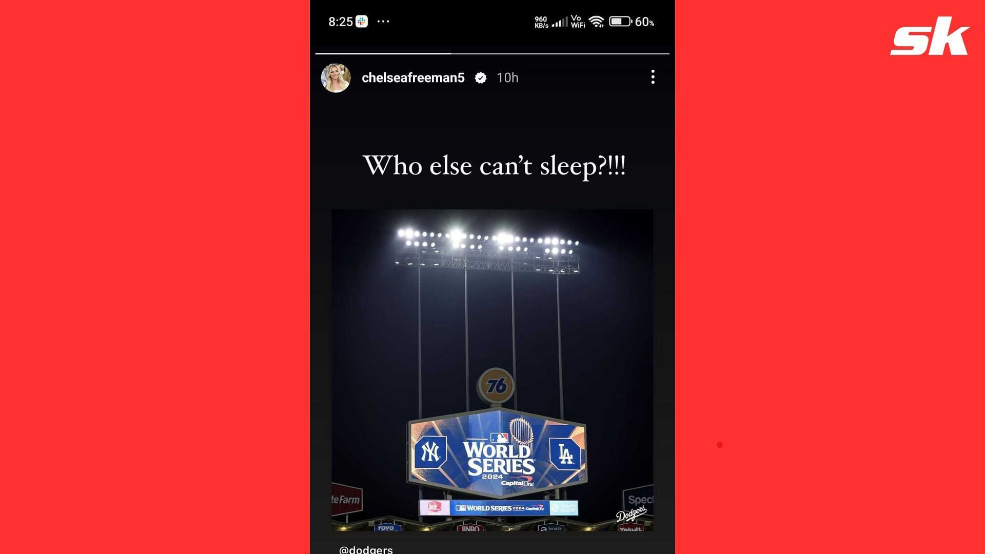 Chelsea Freeman is beyond ready for the World Series