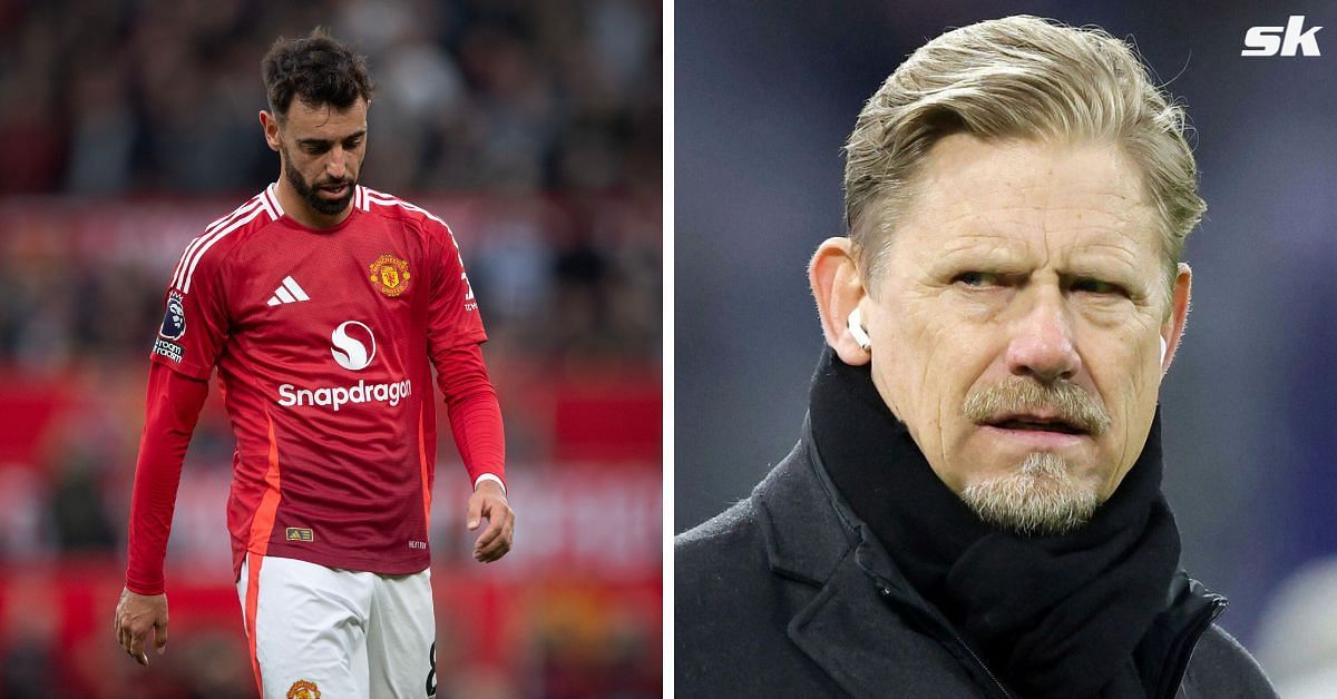 Peter Schmeichel is unhappy with Bruno Fernandes