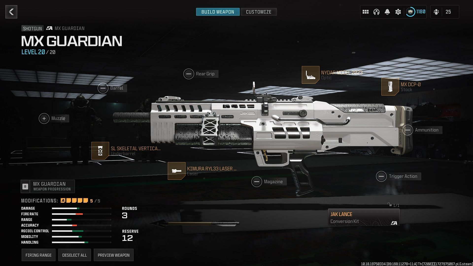 Building IceManIsaac&#039;s two-shot MX Guardian loadout in Warzone Season 6 (Image via Activision)