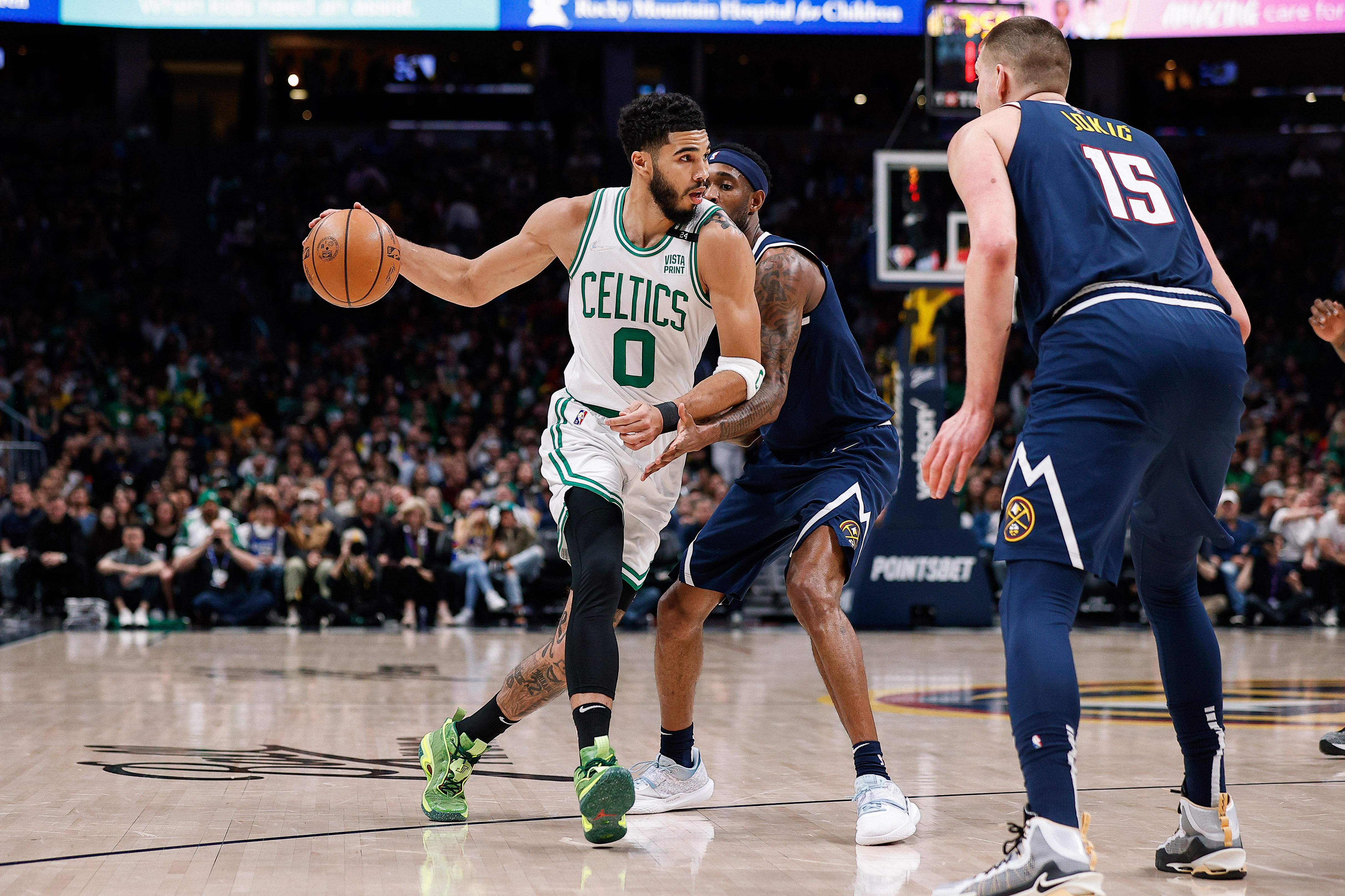 Denver Nuggets vs Boston Celtics starting lineups and depth charts for