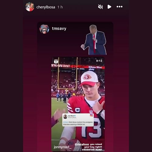 Nick Bosa's mom Cheryl endorses MAGA message