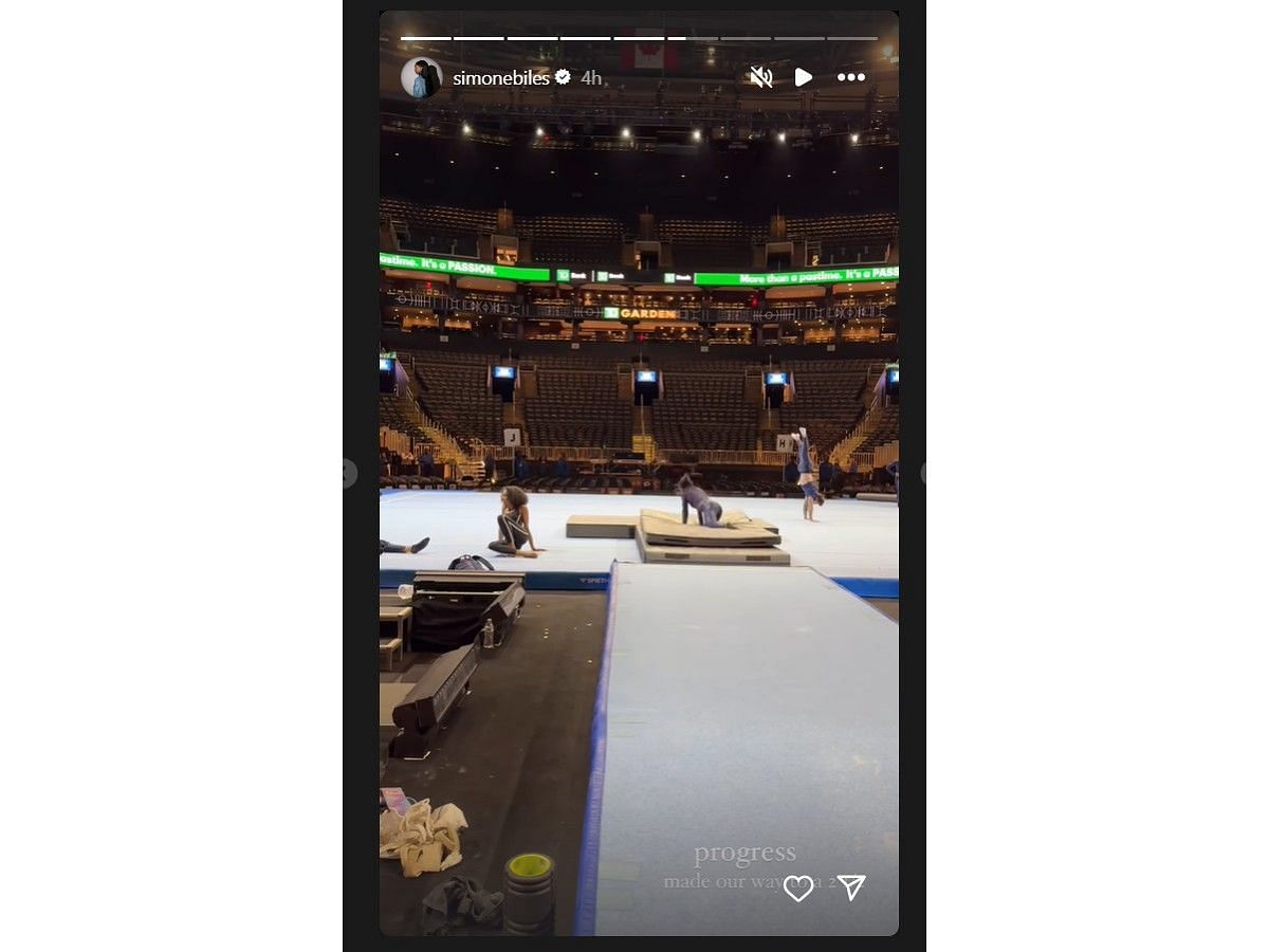 Biles Instagram story