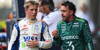 Watch: Fernando Alonso confronts Liam Lawson in the parc ferme