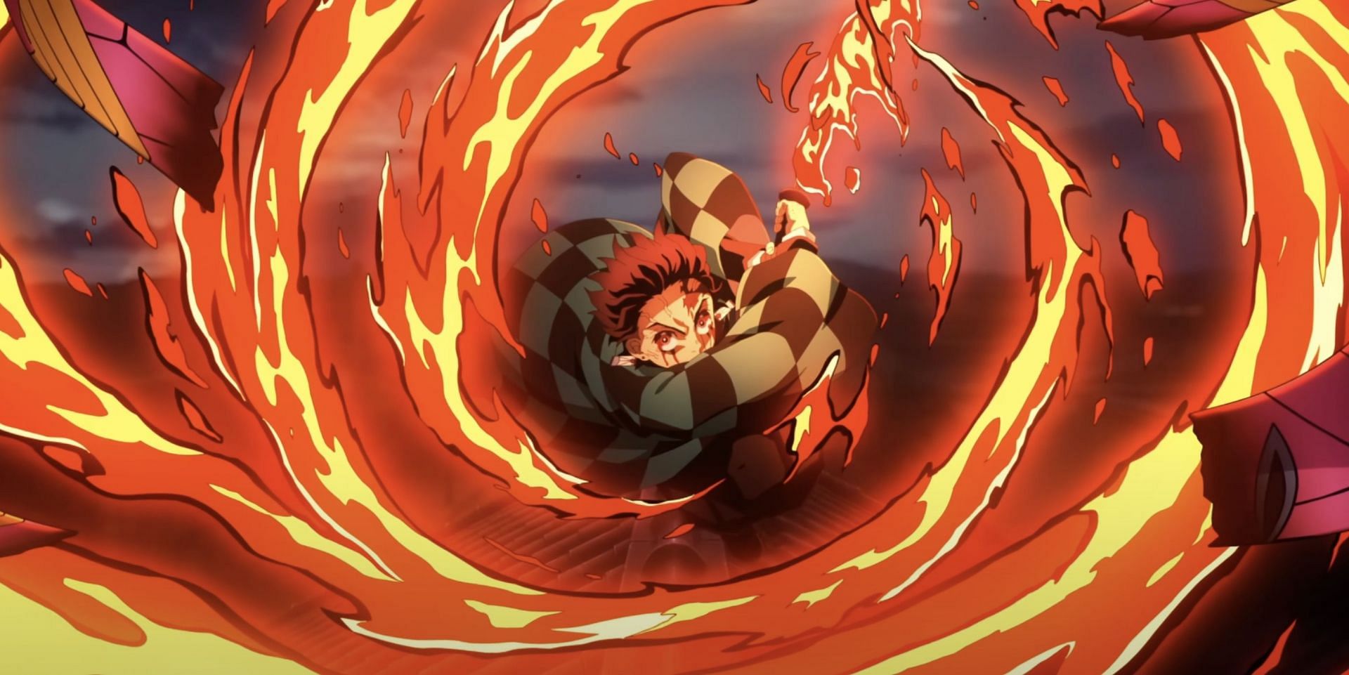 Tanjiro Kamado as seen in anime (Image via ufotable)