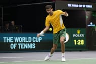 Alexei Popyrin in action for Australia at the 2024 Davis Cup Finals (Picture: Getty)