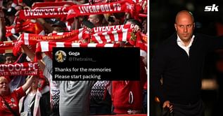 "He is so finished", "Please start packing" - Liverpool fans slam star for his showing in 2-2 draw against Arsenal