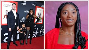 Serena Williams' husband Alexis Ohanian jokes about being a "tall papa" as daughter Olympia almost matches Simone Biles' height