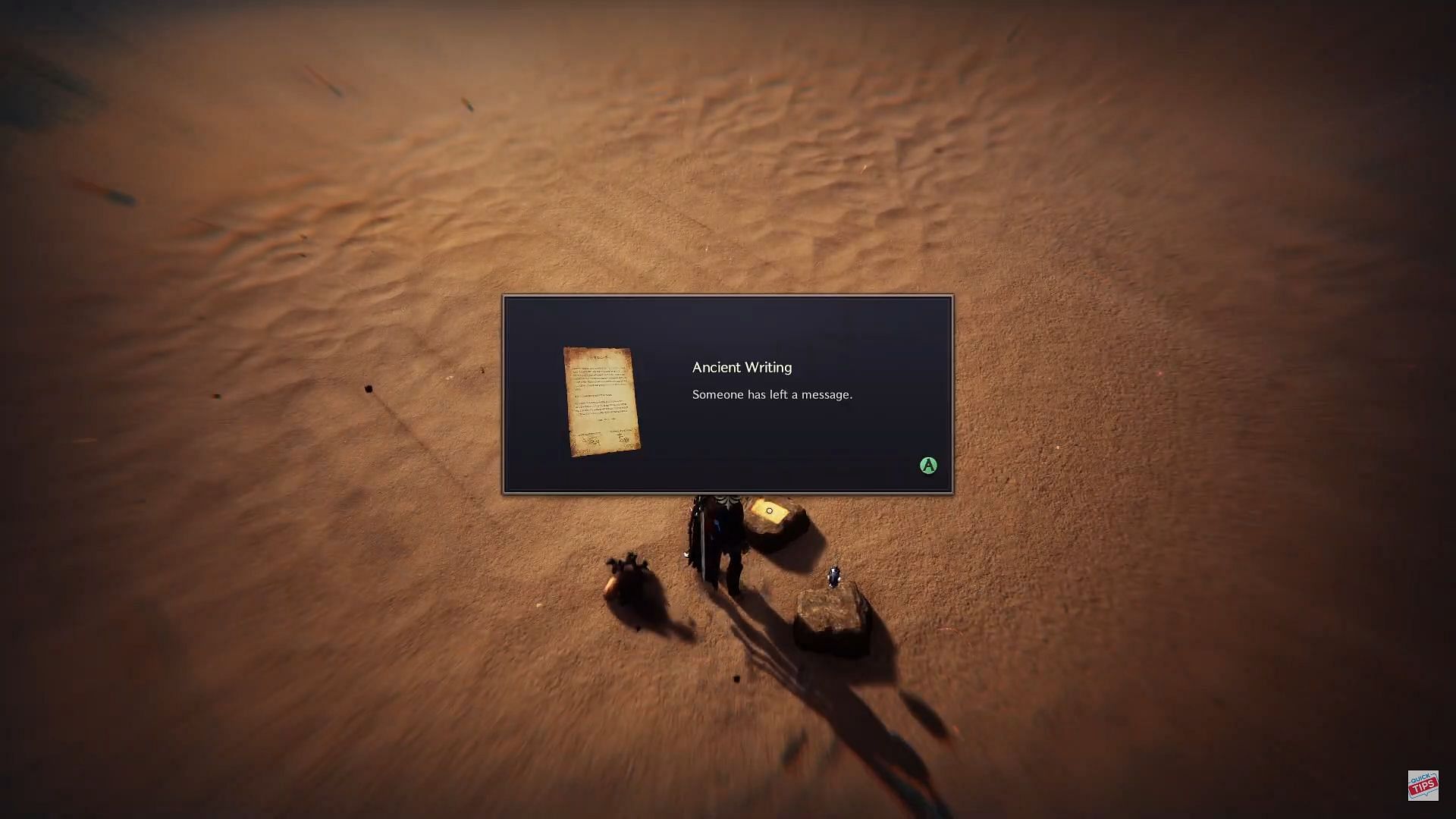 Read the letter to complete the quest (Image via YouTube/Quick Tips)