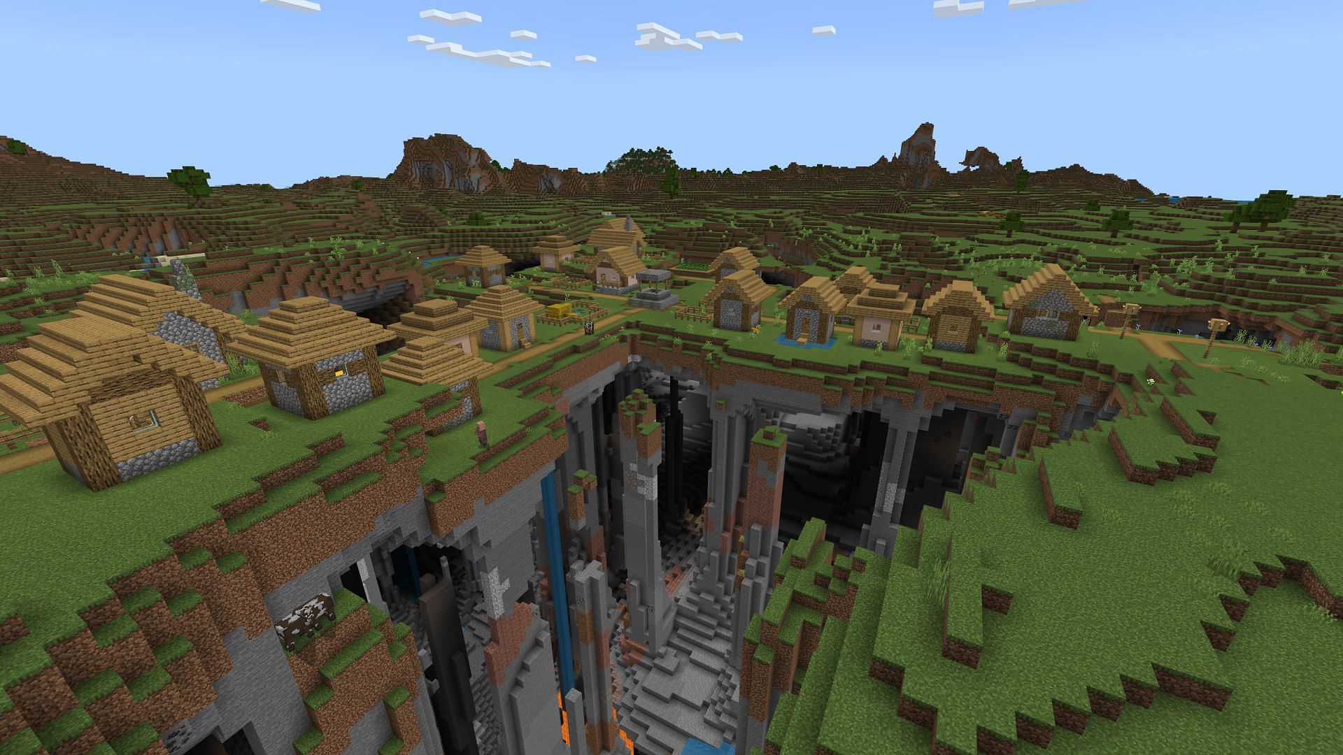 A shattered village (Image via Mojang)