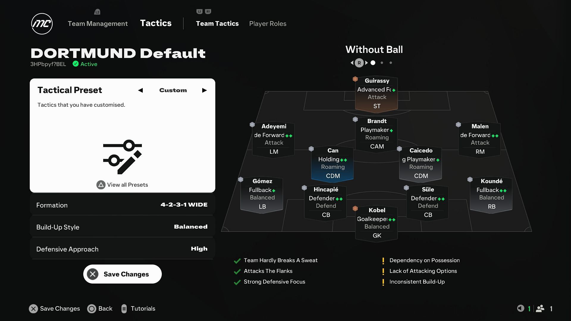 Tactics to use to recreate Klopp&#039;s Dortmund (Image via EA Sports)