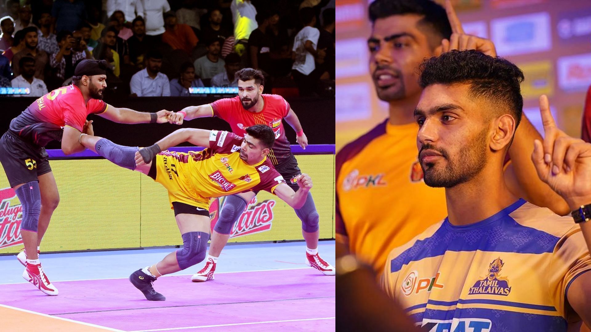 Pro Kabaddi 2024, Telugu Titans vs Tamil Thalaivas: Preview, probable starting 7s, prediction, and live-streaming details (Images via PKL and Tamil Thalaivas)