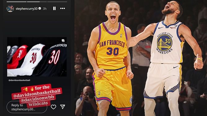 Steph Curry salutes Davidson College for featuring his Curry Brand logo on their jerseys