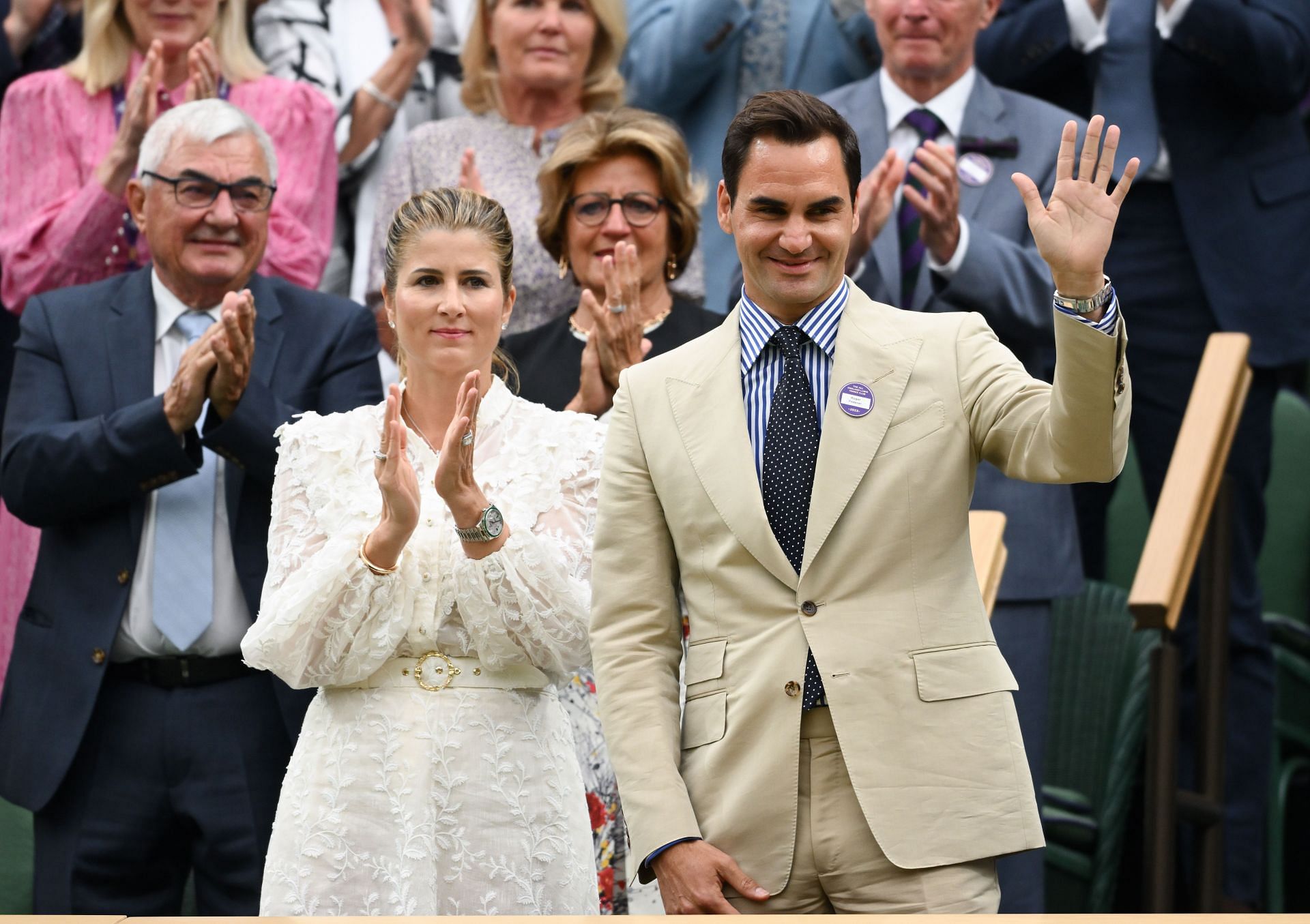 Roger Federer with his wife Mirka (Source: Getty)