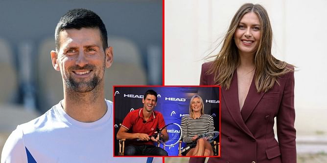 Novak Djokovic celebrates Maria Sharapova being inducted into International Tennis Hall of Fame's Class of 2025 alongside Bryan brothers