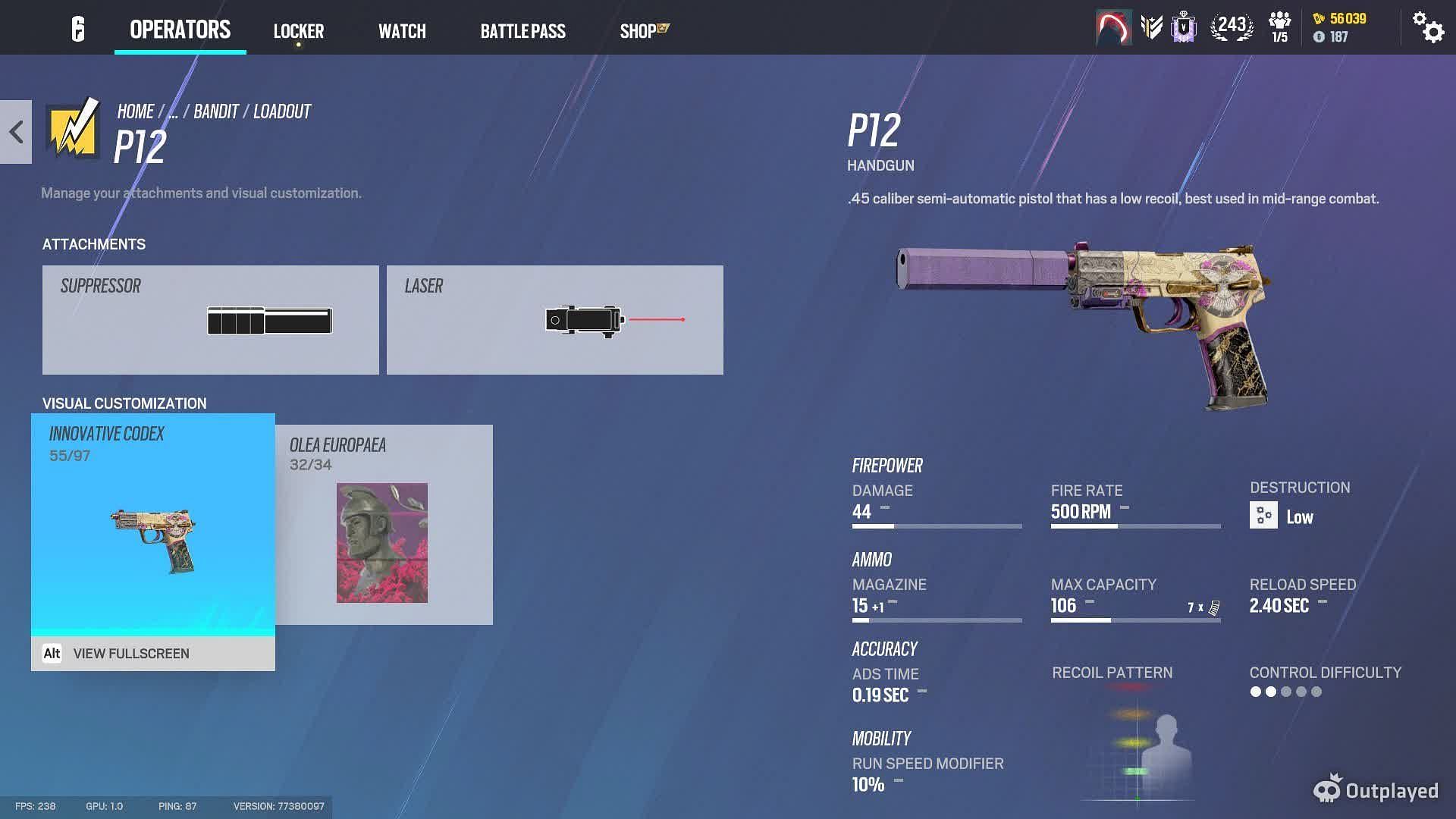 The P12 is a very capable pistol available to Bandit (Image via Ubisoft)