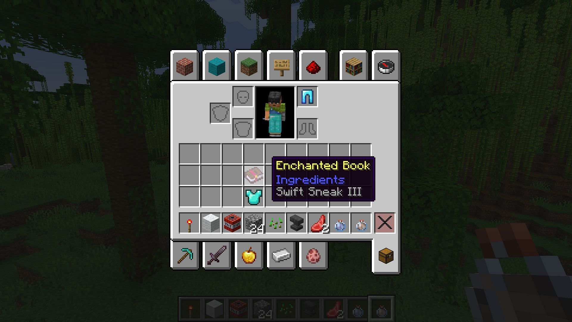 The max level of the Minecraft Swift Sneak enchantment is level 3 (Image via Mojang Studios)