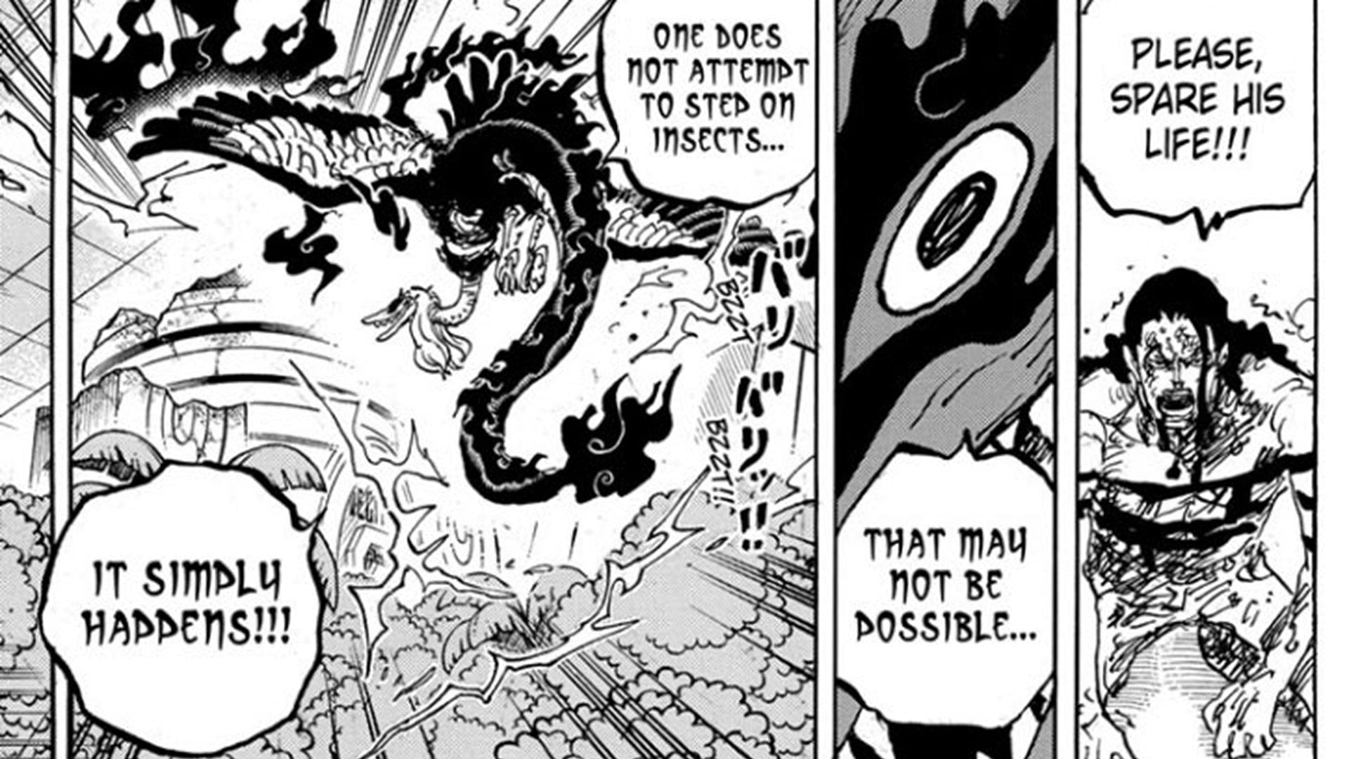 Lucci speaks with Mars in One Piece chapter 1111 (Image via Shueisha)