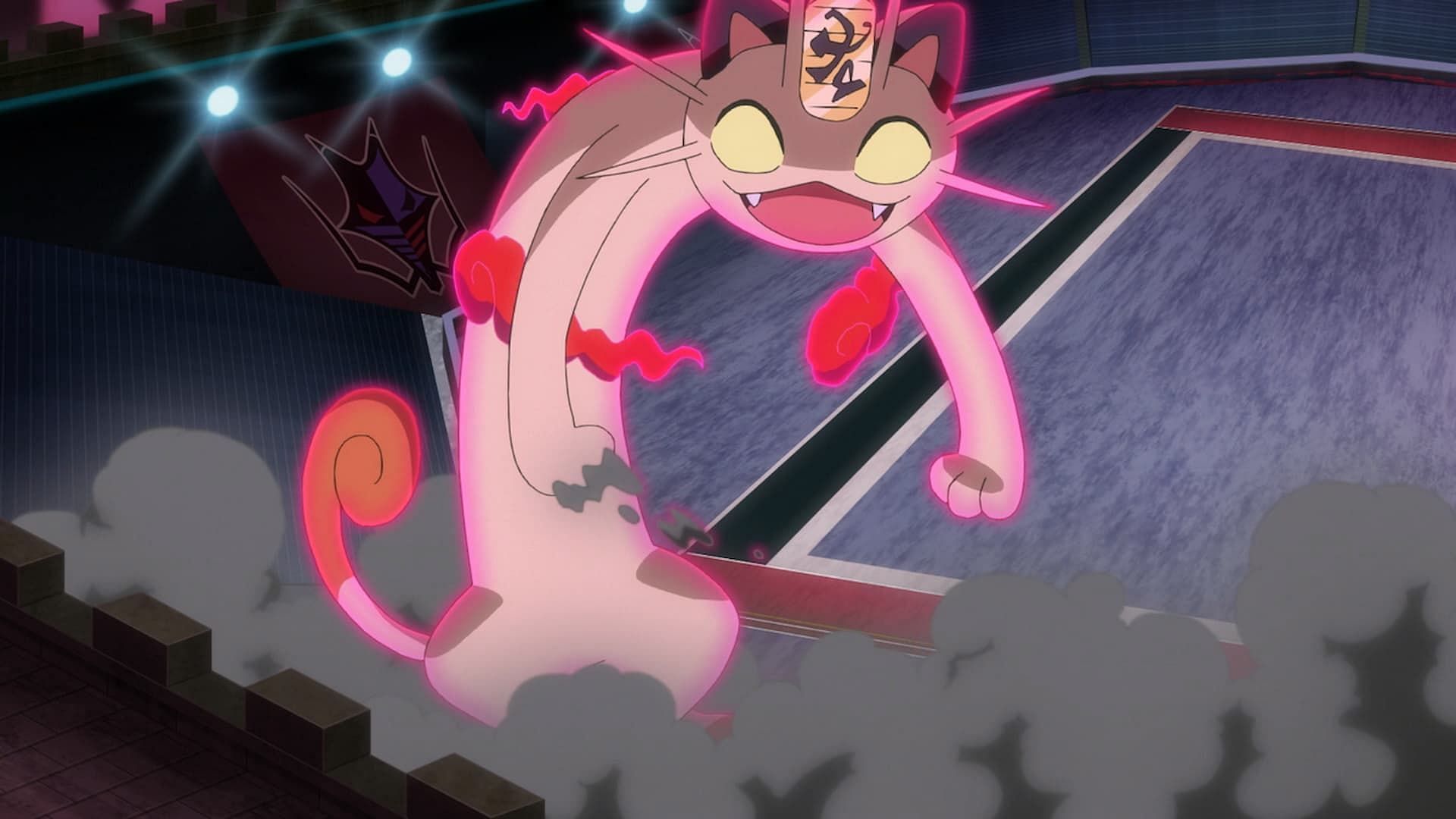 Gigantamax Meowth as seen in the anime (Image via The Pokemon Company)