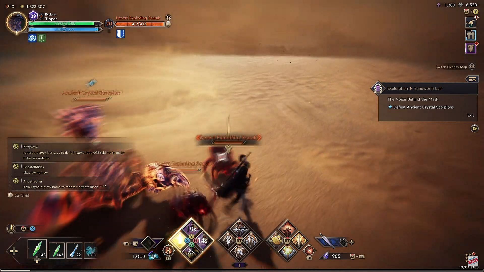 Defeat the Desert Exploding Scarabs to get to the boss (Image via YouTube/Quick Tips)