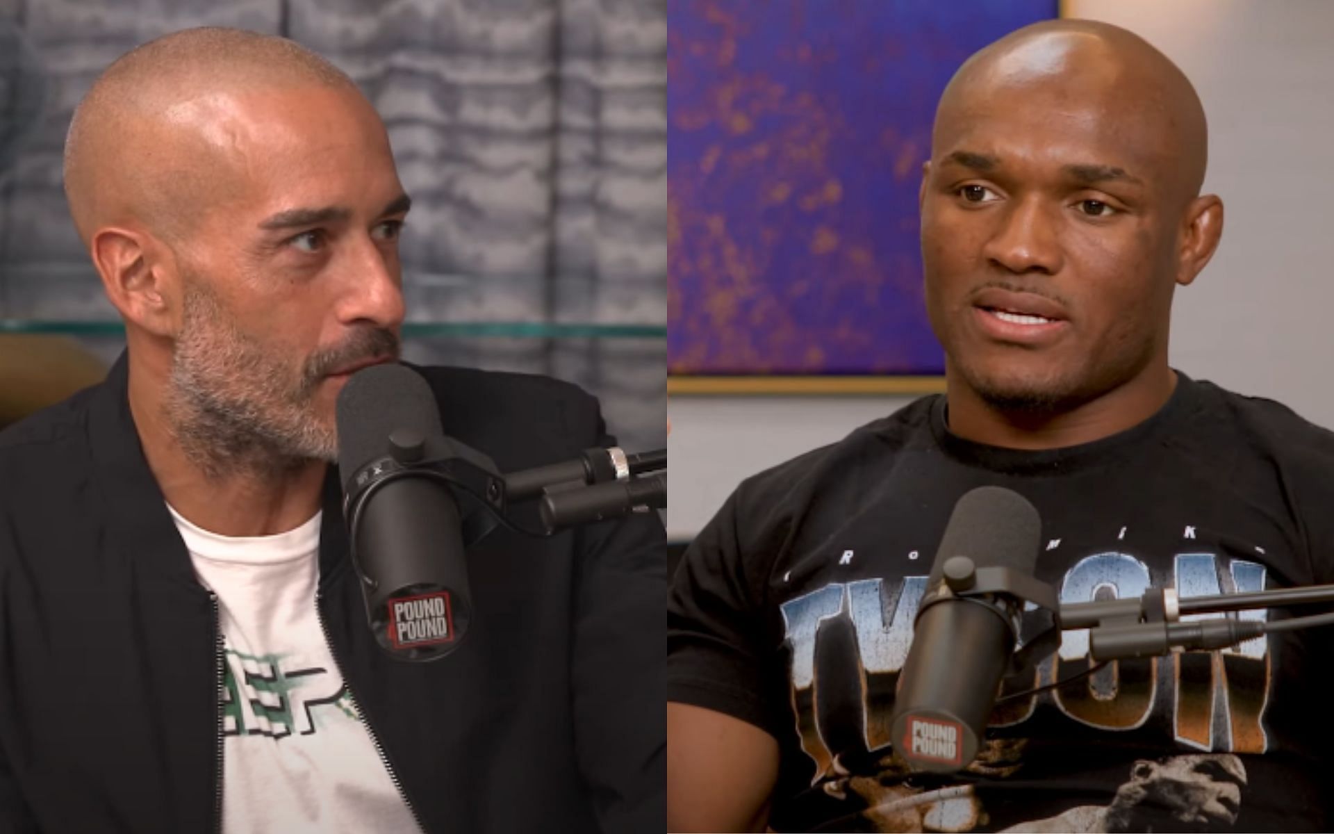 Kamaru Usman and Jon Anik discuss whether Conor McGregor and Colby Covington cross the line with trash talk [Image courtesy: Pound 4 Pound with Kamaru and Henry - YouTube]