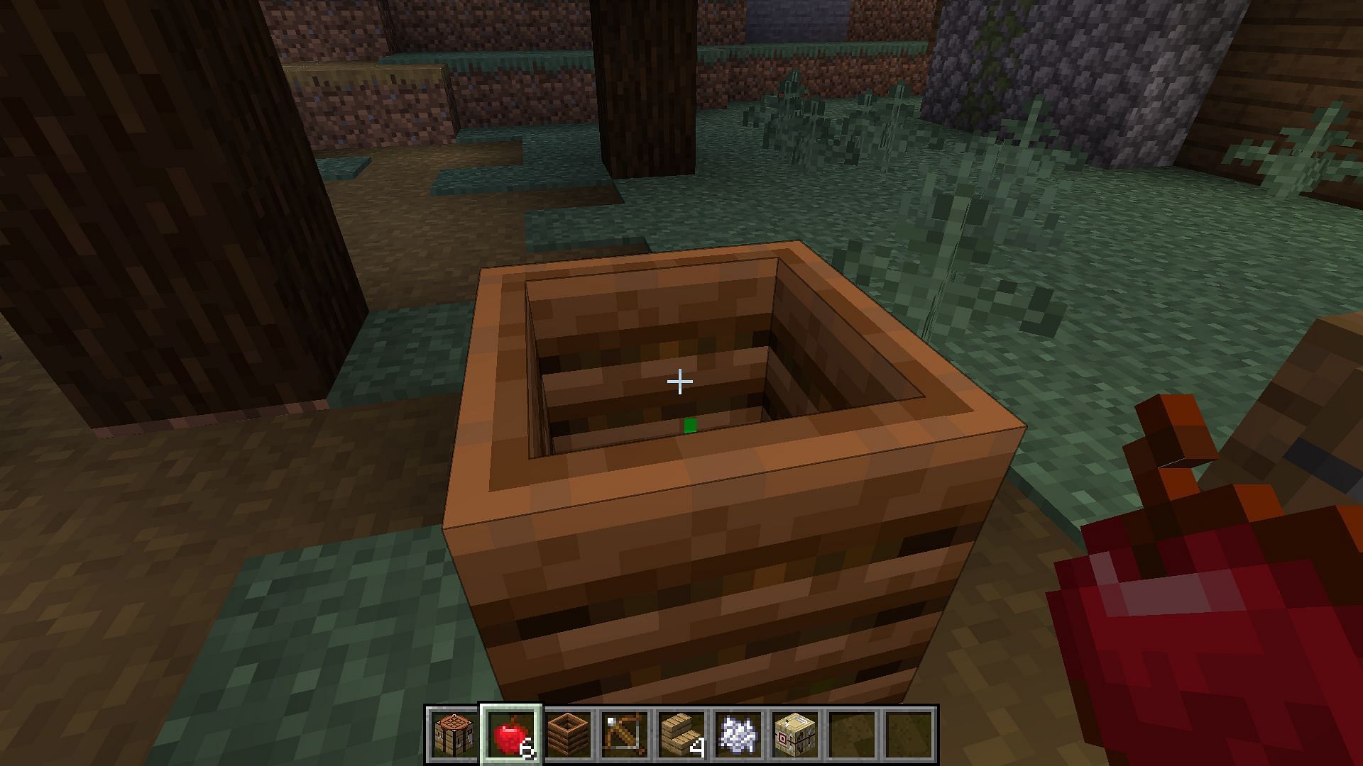 Place items inside the composter to generate bone meal (Image via Mojang Studios)