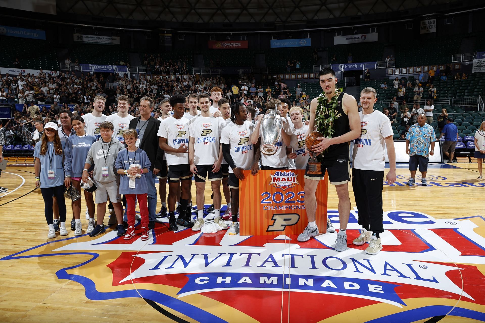 Purdue defeated the Marquette Golden Eagles to win the 2023 Maui Invitational championship game. Source: Getty