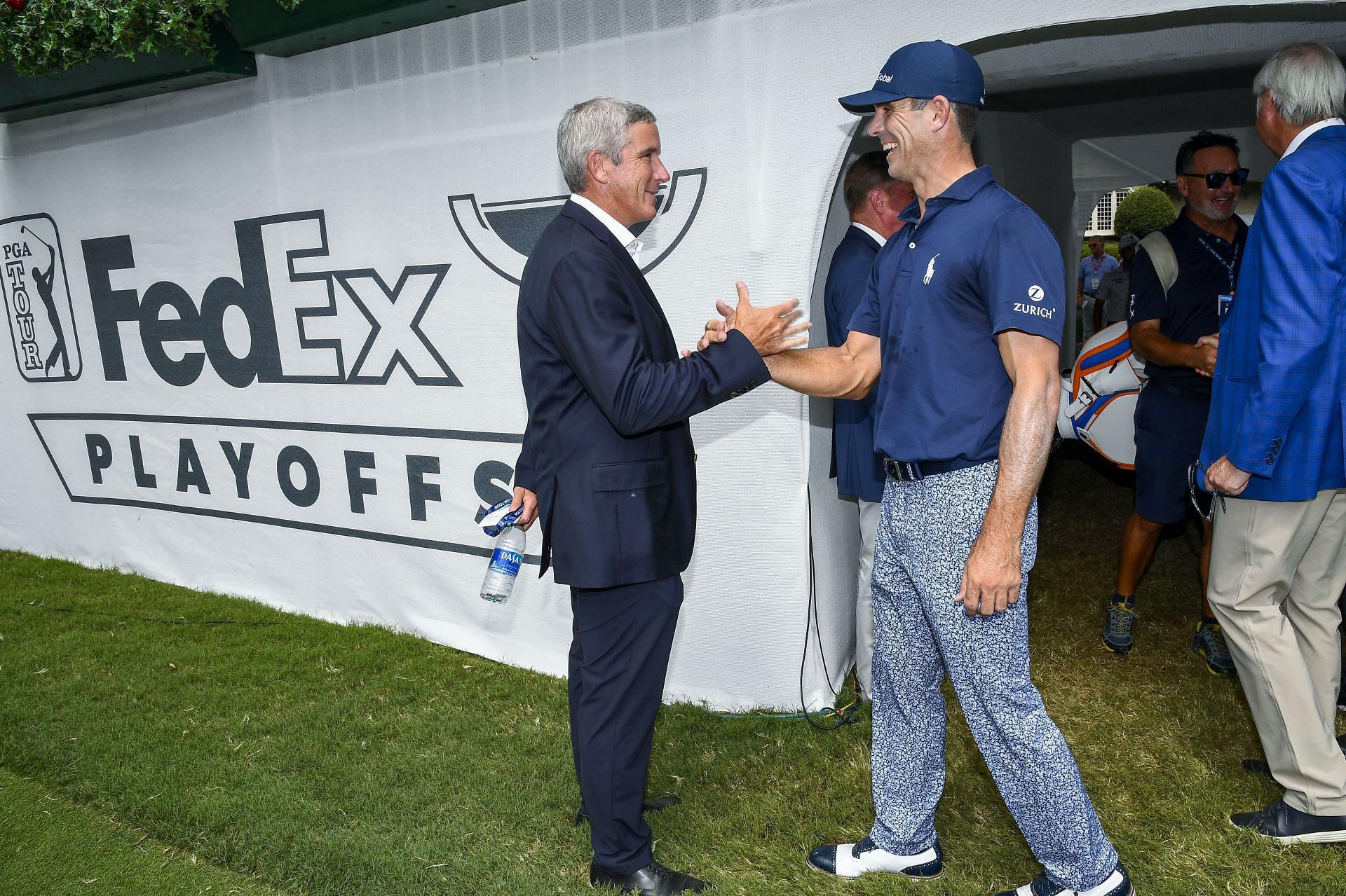 Jay Monahan and Billy Horschel team up for the Alfred Dunhill Links Championship, Round 1 (Image Source: Getty)