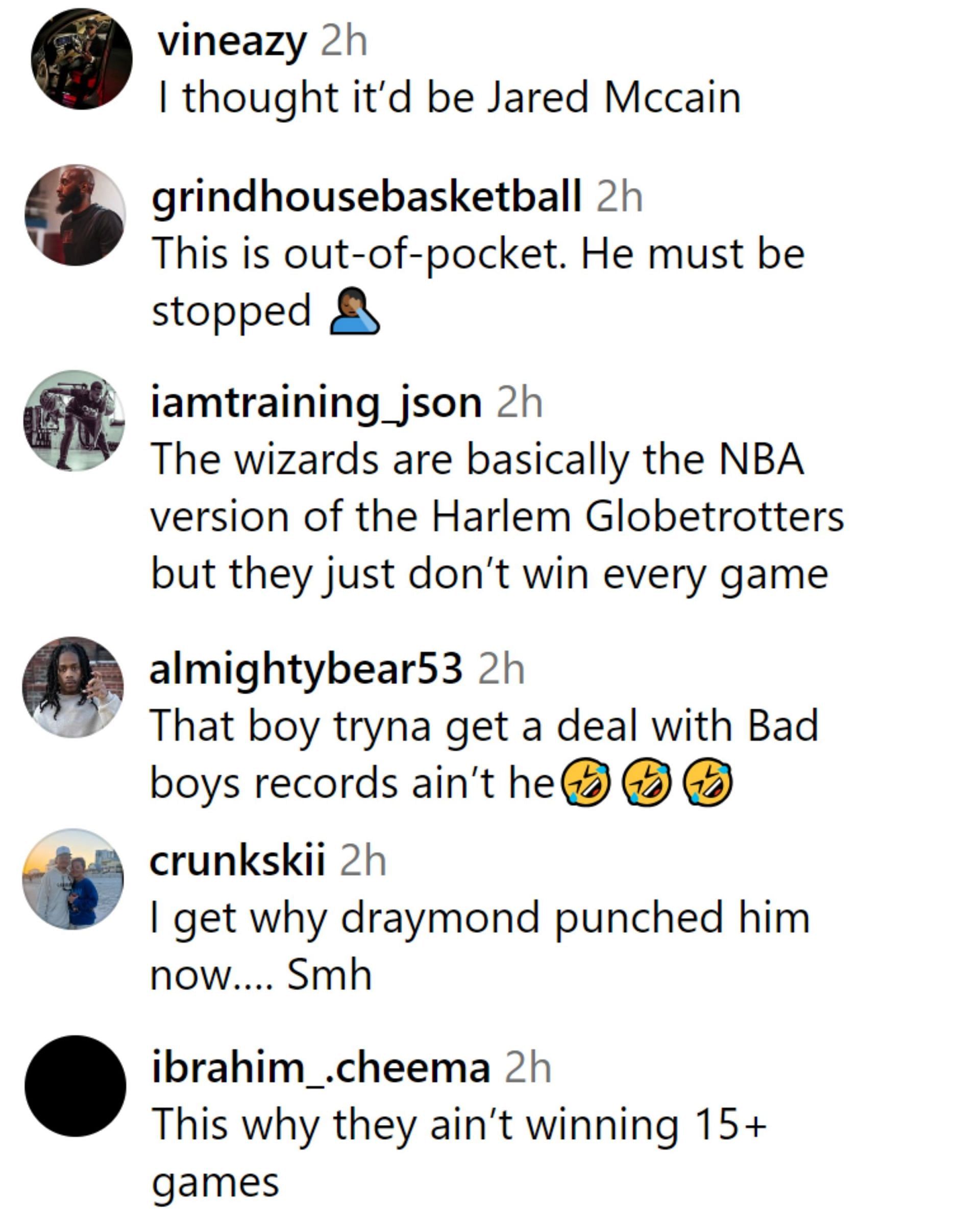 Fans comment on Jordan Poole twerking mid-game. (Photo: Screengrabbed from Overtime&#039;s IG post)