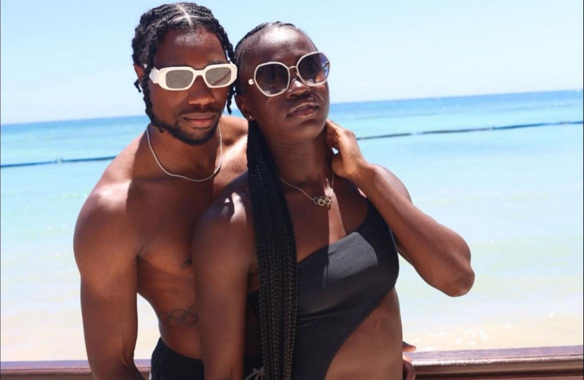 Noah Lyles and Junelle Bromfield